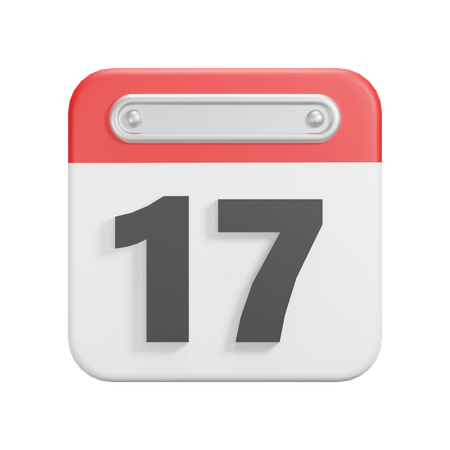 Date 17  3D Icon