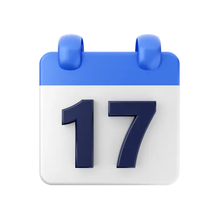 Date 17  3D Icon