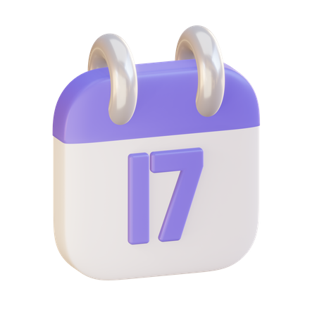 Date 17  3D Icon