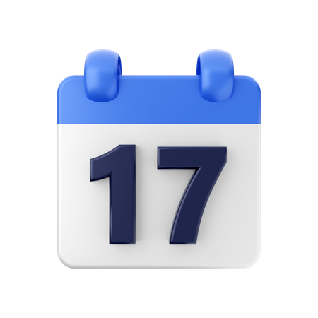 Date 17  3D Icon