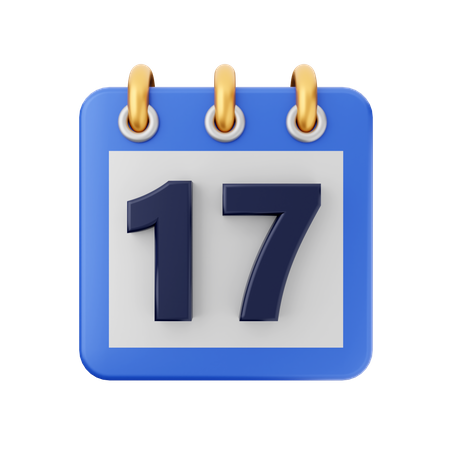 Date 17 3D Icon