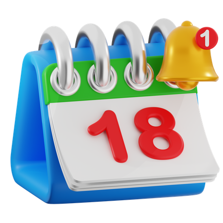 Date 18  3D Icon