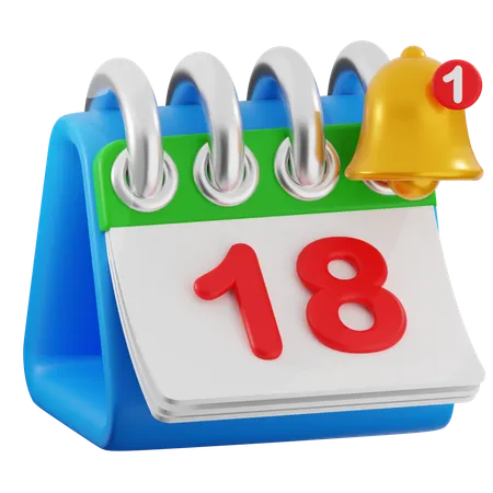 Date 18  3D Icon