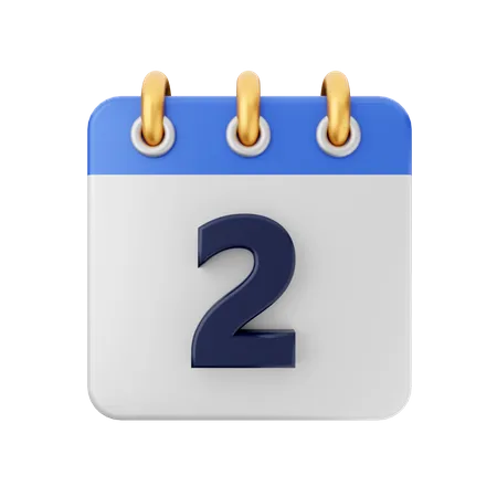 Date 2  3D Icon