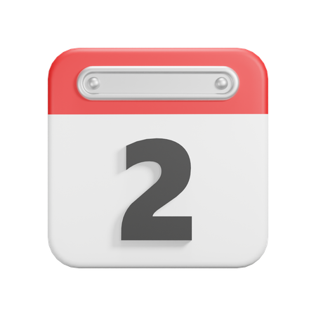 Date 2  3D Icon