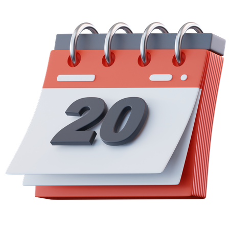 Date 20  3D Icon