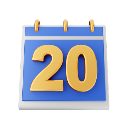 Date 20 3D Icon