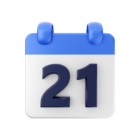 Date 21 3D Icon