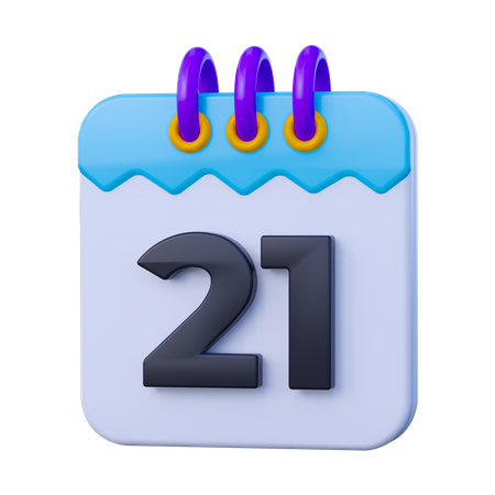 Date 21 3D Icon