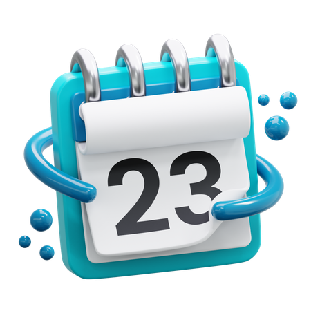 Date 23  3D Icon