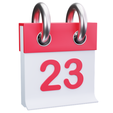 Date 23  3D Icon