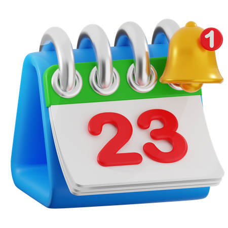 Date 23  3D Icon