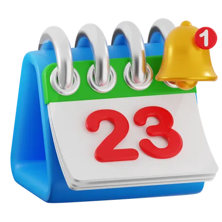 Date 23  3D Icon