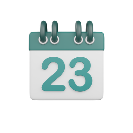 Date 23  3D Icon