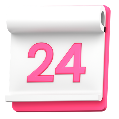 Date 24  3D Icon