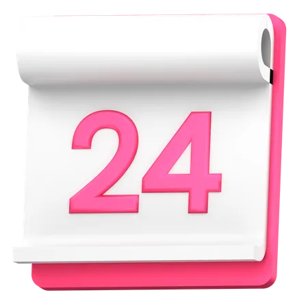 Date 24  3D Icon