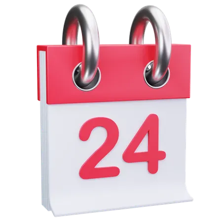 Date 24  3D Icon