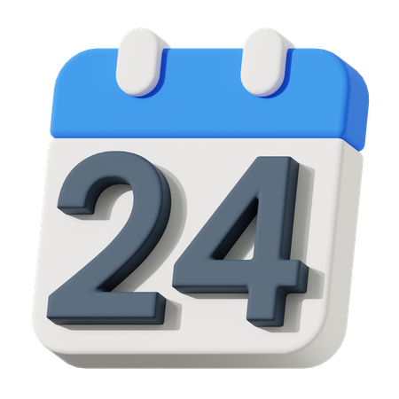 Date 24  3D Icon