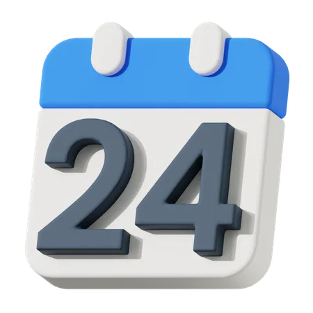 Date 24  3D Icon