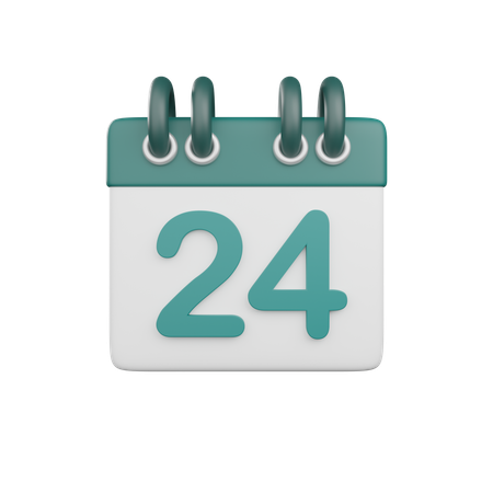 Date 24  3D Icon