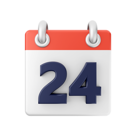 Date 24  3D Icon