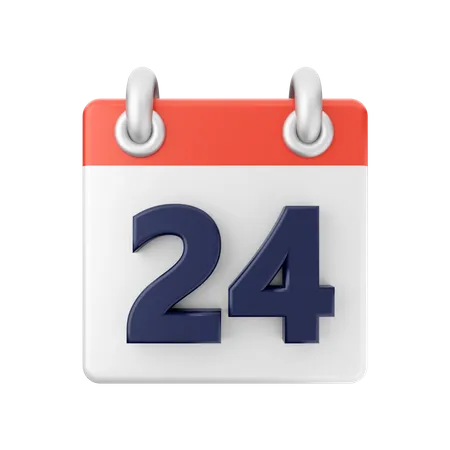 Date 24  3D Icon