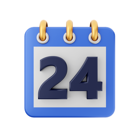 Date 24  3D Icon