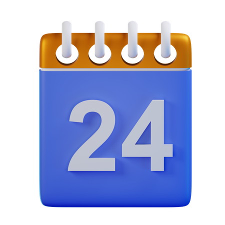 Date 24  3D Icon