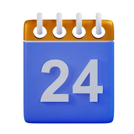 Date 24  3D Icon