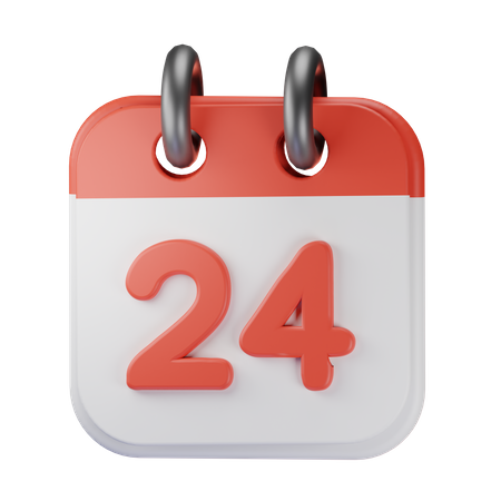 Date 24  3D Icon