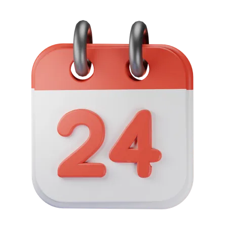 Date 24  3D Icon