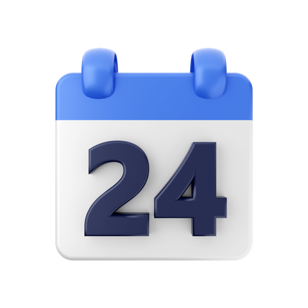 Date 24  3D Icon