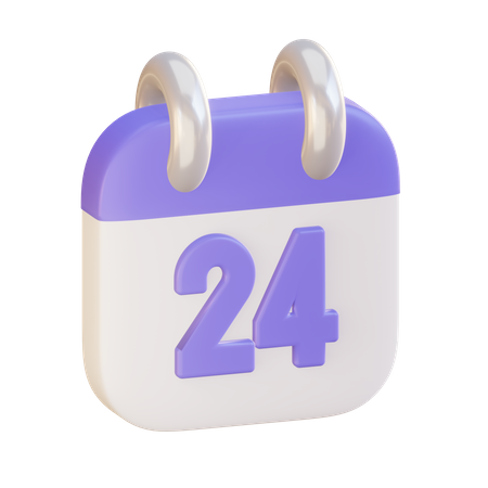 Date 24  3D Icon