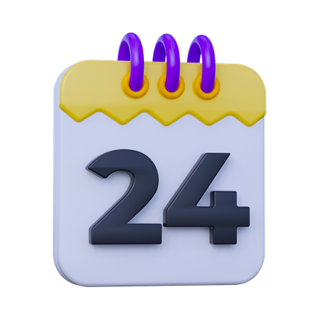 Date 24 3D Icon