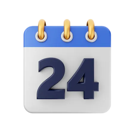 Date 24  3D Icon