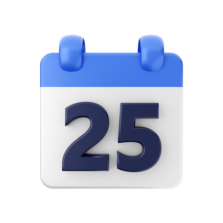 Date 25  3D Icon