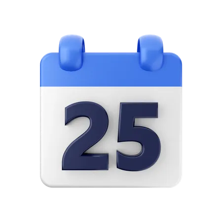 Date 25  3D Icon