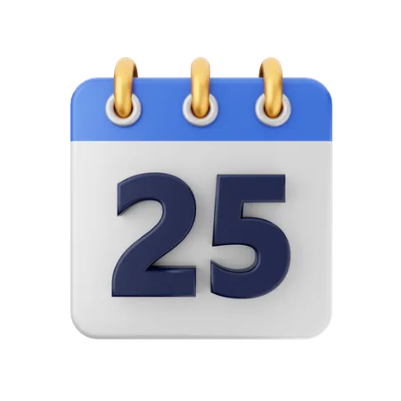 Date 25  3D Icon