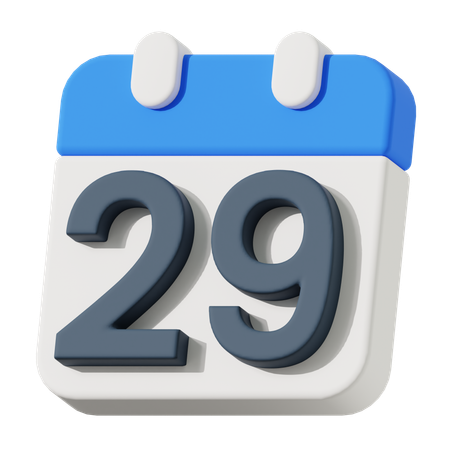 Date 29  3D Icon