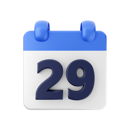 Date 29 3D Icon