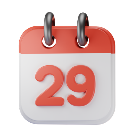 Date 29  3D Icon