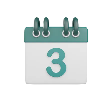 Date 3  3D Icon