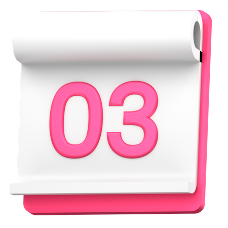 Date 3  3D Icon