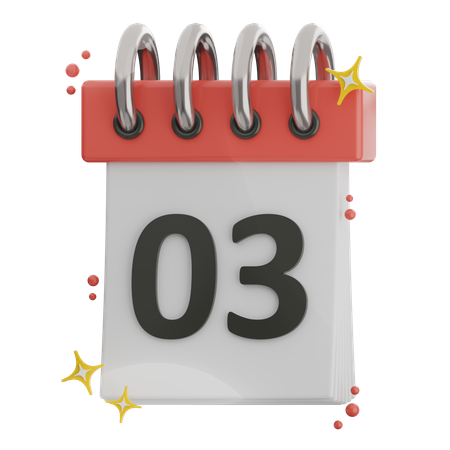 Date 3  3D Icon