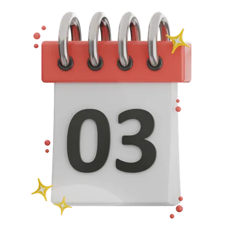 Date 3  3D Icon
