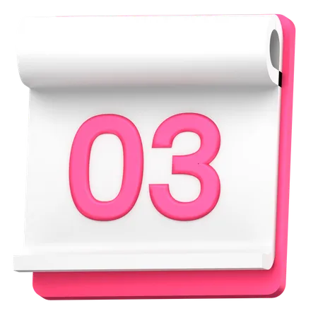 Date 3  3D Icon