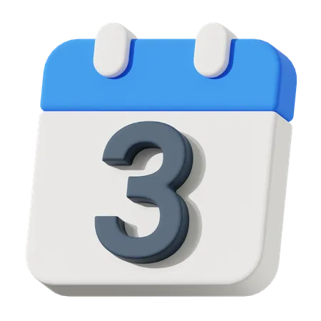 Date 3  3D Icon