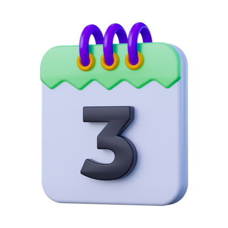 Date 3  3D Icon