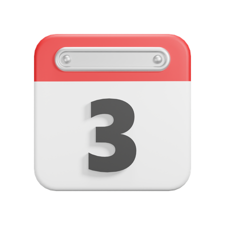 Date 3  3D Icon