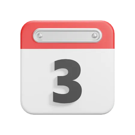 Date 3  3D Icon